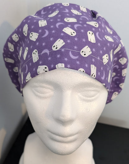 Purple Ghost Scrub Cap