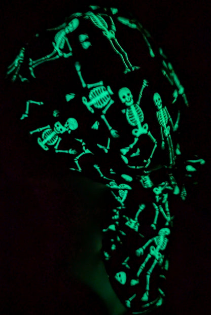 Glow-in-the-dark Skeleton Scrub Cap