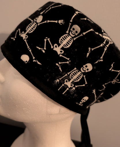 Glow-in-the-dark Skeleton Scrub Cap