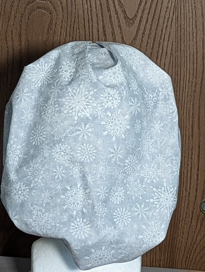 White Snowflake Scrub Cap